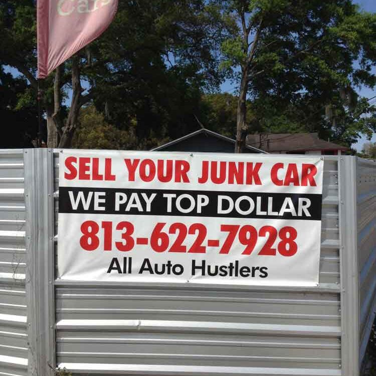 Junk Car Sign in Tampa